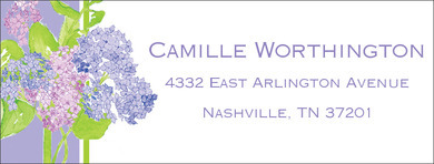 Hydrangeas Return Address Labels